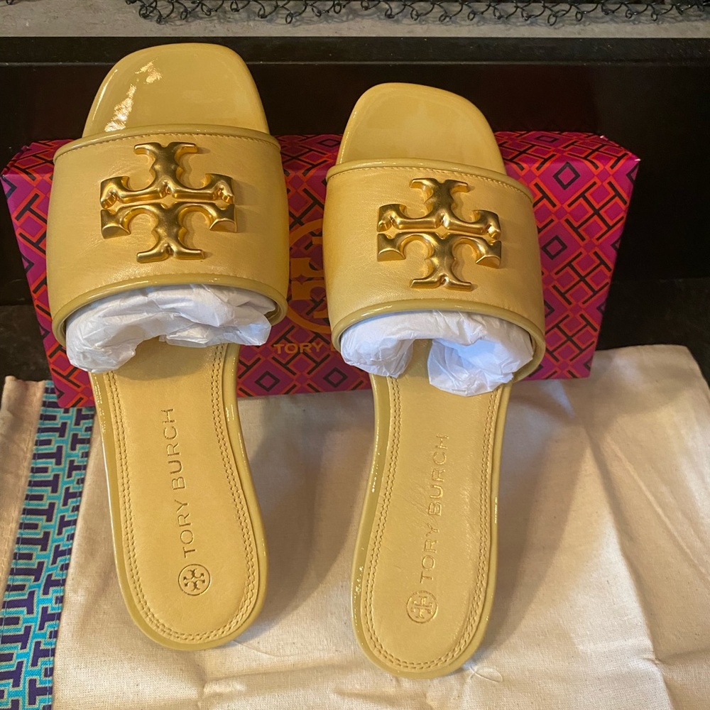 Tory Burch Eleanor Slide Sandals with Iconic Logo